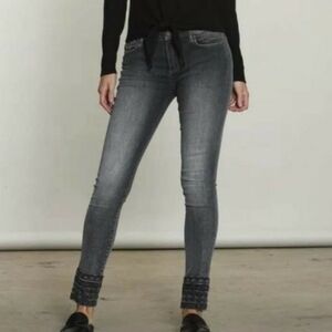Driftwood Jackie Embroidered Cuff Skinny Jeans